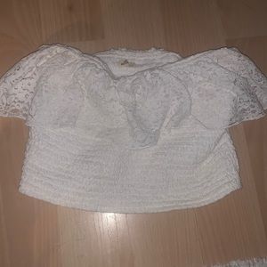 White Hollister crop top